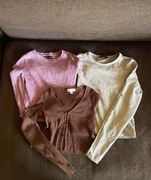 Bluzki z długim rękawem topy long sleeve zestaw bluzek xxs xs