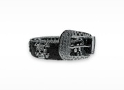 Pasek silver skull belt Y2K