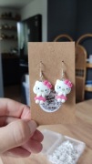 Kolczyki hello kitty na prezent śmieszne 