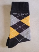 skarpety Pierre Cardin rozmiar 43-46 czarne w kratkę, nowe