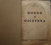 HONOR i OJCZYZNA  wyd. z 1943
