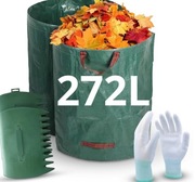 Worki ogrodowe na liście odpady gałęzie torby z uchwytem 272L 2szt