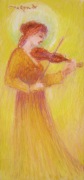 DZIEWCZYNA I SKRZYPCE 32x16 pastel