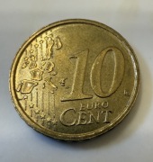 Moneta 10 eurocent 2002 R ( ciekawa )