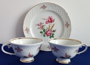 PIĘKNA PORCELANA SCHUMANN ARZBERG FILIŻANKA TALERZ DESEROWY