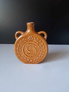Ceramiczny wazon gliniak z gliny ryby kwiaty | PRL