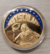 Moneta 1 ECU 1993 Niemcy Germania plater złoto 24k