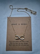 Piękny naszyjnik damski nieskończoność w złotym kolorze plus