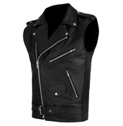 Kurtka kamizelka skórzana RAMONESKA L,XL Moto Punk Metal Goth