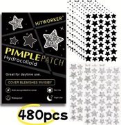 Plastry na pryszcze gwiazdki czarne | 2 rozmiary | Szybkie gojenie