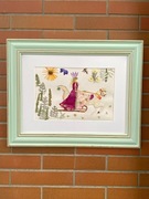 Handmade Obraz Suszone Kwiaty - Królowa śniegu