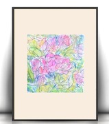 kwiaty rysunek a4, kwiatki obrazek 21x30, obrazek z kwiatkami