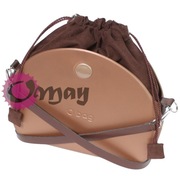 Brązowy organizer worek do Obag MOON LIGHT eko zamsz brąz komin OMAY