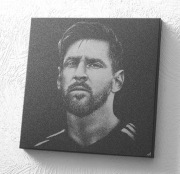 Leo Messi Obraz ręcznie rzeźbiony... Grawerka