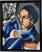 Obraz wg. Tamary Łempickiej "Błękitny szal."