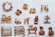 naklejki 30szt farma wieś jesienią scrapbooking