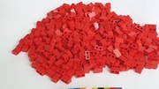 500szt klocków: classic czerwony 1x2, LEGO 3004, 500 szt, nowe