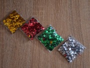 Cekiny 6mm srebrne złote czerwone zielone metaliczne 20g + GRATIS