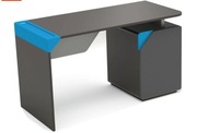 TIMOORE BEEP biurko młodzieżowe 128x60x73 cm grafitowe + niebieski
