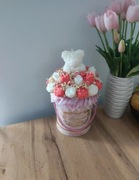 Flower box świece sojowe idealny na walentynki urodziny 