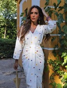 ZARA SUKIENKA BIEL WZORY BAWEŁNA 34/XS NOWA!