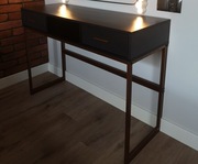 Konsola biurko czarne miedziane nogi