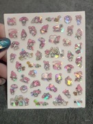 Holograficzne naklejki na paznokcie samoprzylepne sanrio my melody 