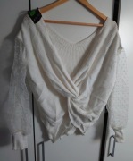 Sweter Tiul Kropki Przeplatany Uni