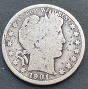 1901 Half Dollar "Barber "