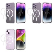 Przezroczyste etui magnetyczne dla iPhone'a 14 Pro, kompatybilne z MagSafe