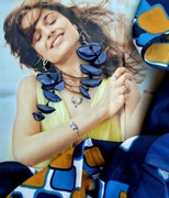 Kolczyki na prezent dla kobiety, wiszące długie lekkie materiałowe UNIKAT! 