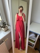 Czerwona sukienka maxi S/M 36