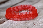 Czerwona podwiązka handmade