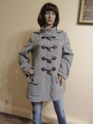 Tommy Hilfiger szary płaszcz budrysówka damski wełna i kaszmir _ L