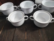 Bulionówki flaczarki ceramiczne , kokilki do zapiekania zestaw