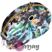 Beżowy organizer do Obag MOON LIGHT liście pióra czarne Złoto wkład OMAY