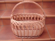 AŻUR kosz wiklinowy na zakupy na grzyby na rower 