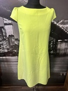 Trapezowa sukienka la Perla żółta limonkowa 38 M neonowa neon