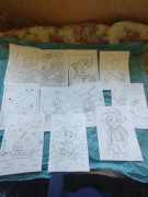 Kolorowanki dziecięce duże kartki 11 sztuk