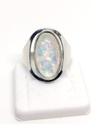 Pierścionek, sygnet srebro 925 opalit rozmiar 28
