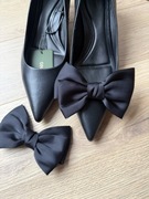 Czarne klasyczne spinki do butów