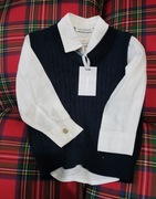 Elegancki zestawy chrzciny komunia święta koszula kamizelka jasper conran 