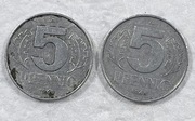 Moneta Niemcy DDR 5 PFENNIG FENIGÓW 1968
