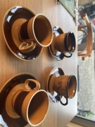 Filiżanki ze spodeczkiem  porcelit Pruszków 