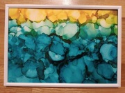 Obraz w ramce 21x30 cm "Abstrakcja tuszami No 17"