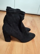 Buty damskie czarne botki rozm. 39 zamszowe Anna Field