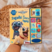 Książeczka z dźwiękami Bingo i Rolly zagadki na cztery łapki dźwięki