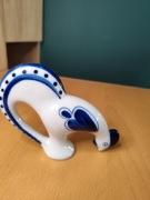 Figurka porcelanowa Kogut Gżel niebieska USSR