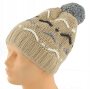 Czapka zimowa Akaz model 488 - beż