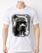 T-shirt Koszulka Męska Bawełna Biała Pies Rozmiar M krótki rękaw Nowa